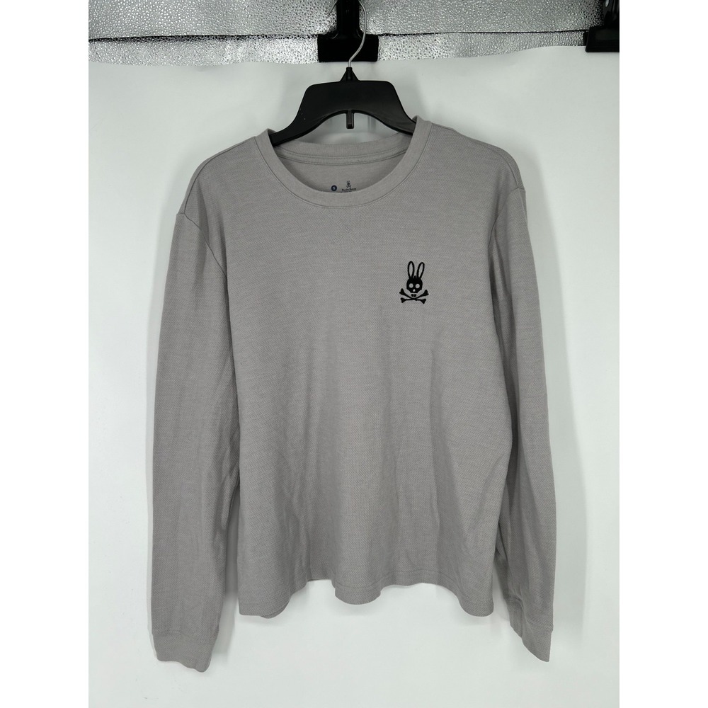 Psycho Bunny Thermal Shirt Mens Small Long Sleeve Waffle Knit Embroidered Logo